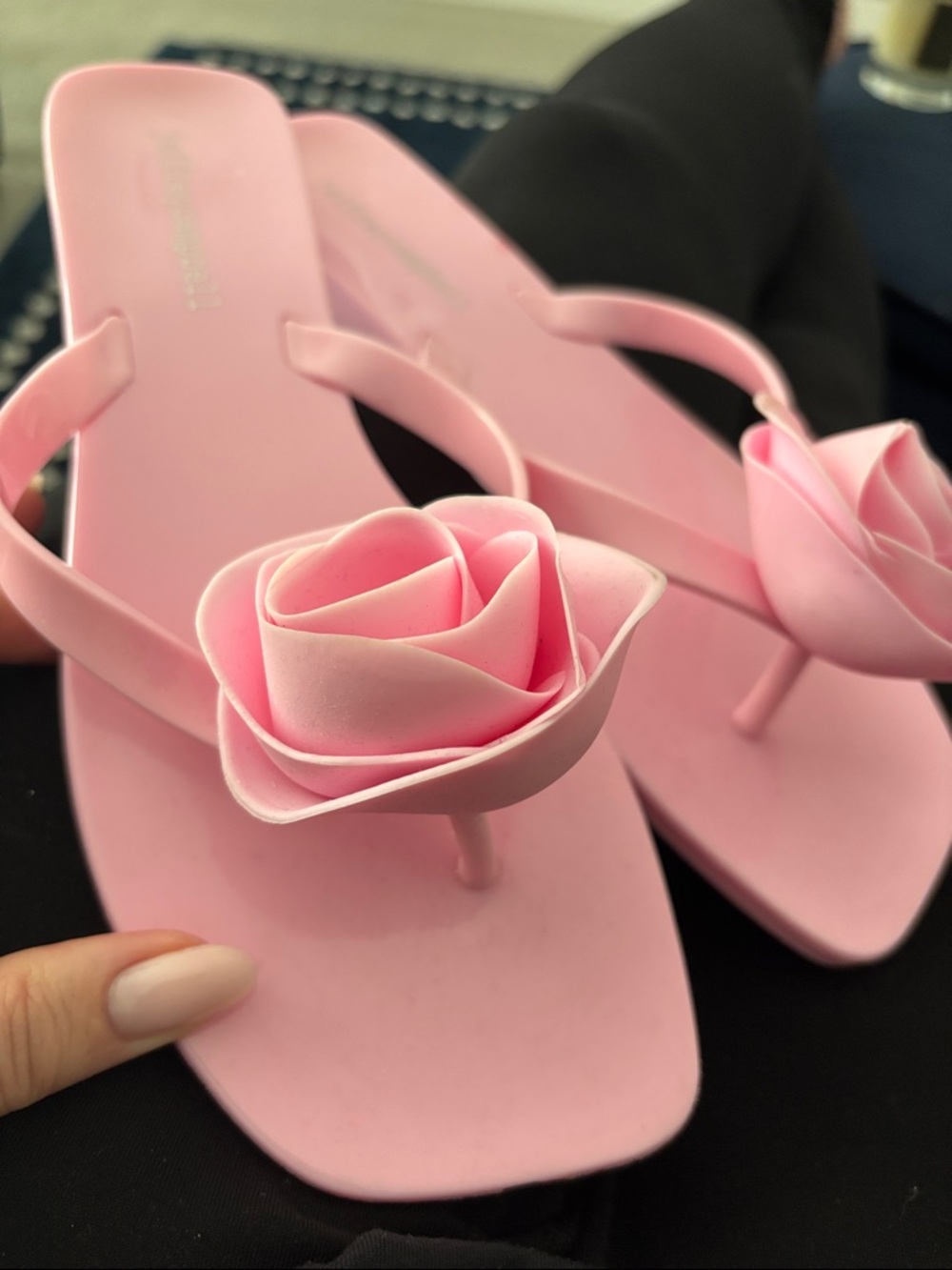 Pink Floral Jelly rose sandals - Jeffery Campbell! Super cute jellies!